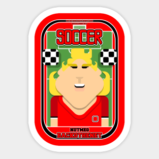 Soccer/Football Red and Black - Nutmeg Backothenet - Hazel version Sticker